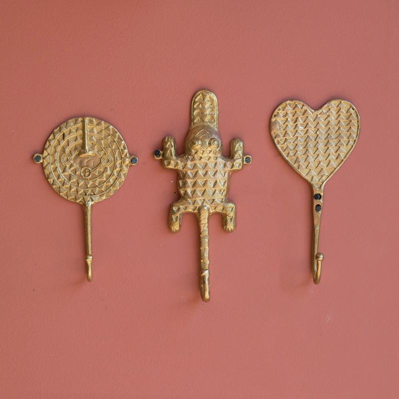 Ghanaian Ashanti Brass Hook 'Sun Mask'