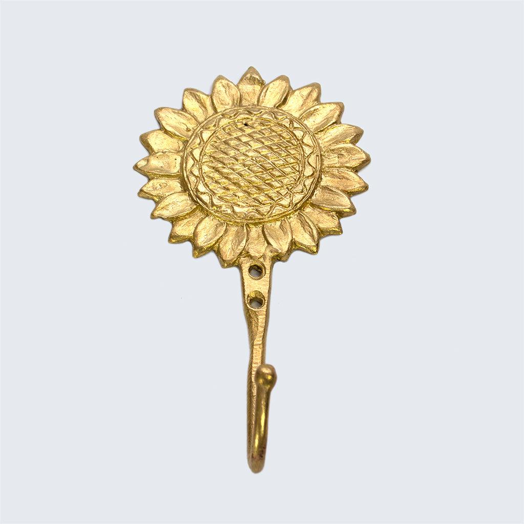 Ghanaian Ashanti Brass Hook 'Sunflower'