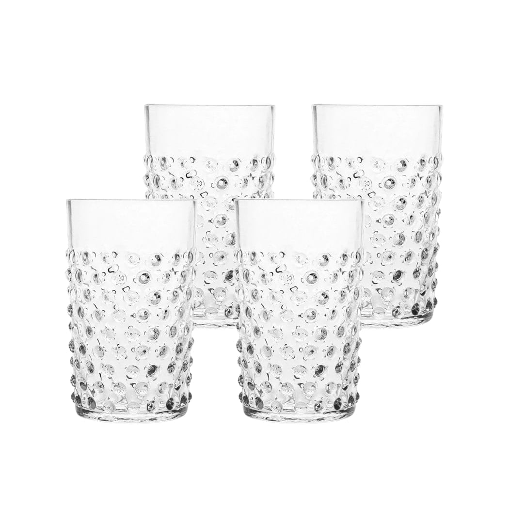 Clear Dew Drop Tumblers | Set Of 4