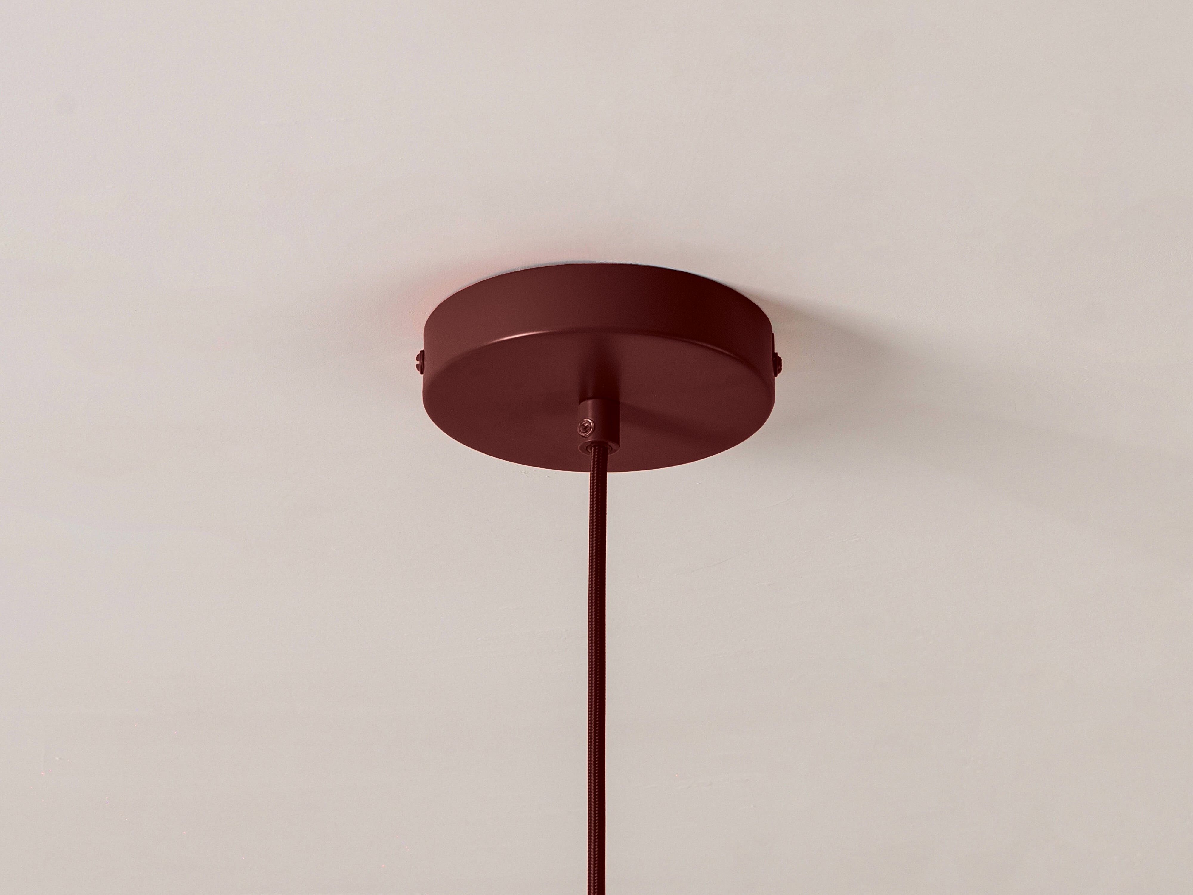 Burgundy large pleat ceiling pendant