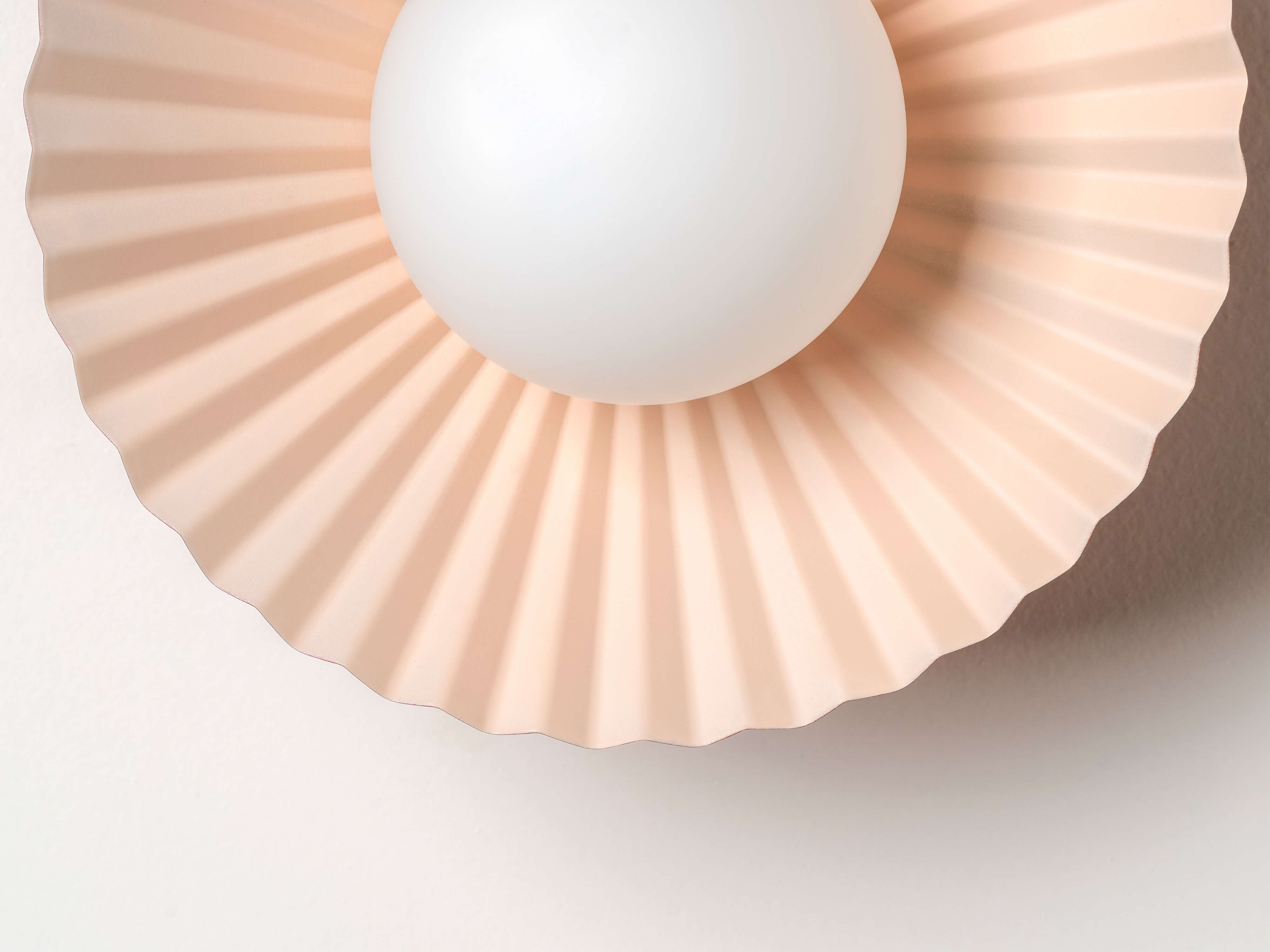 The Pleat wall and flush ceiling light