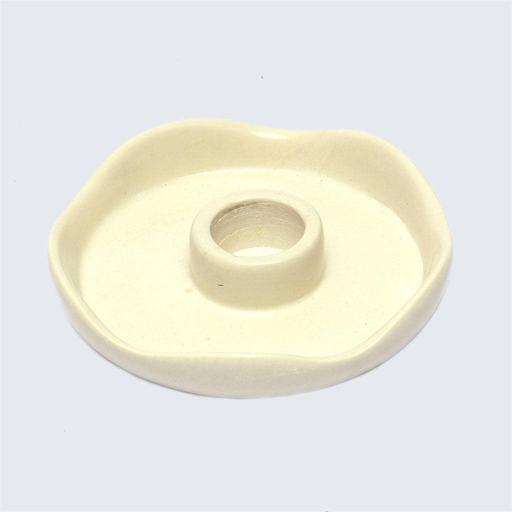 Kenyan Soapstone Candle Holder 'Natural'