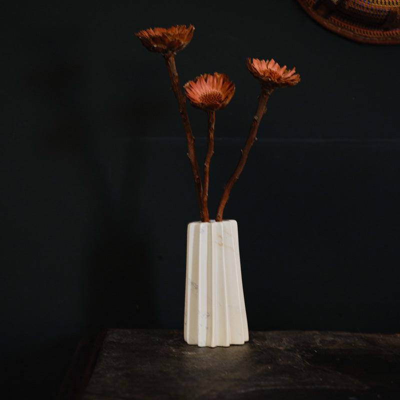 Kenyan Soapstone Hand Carved Small Vase 'Star'