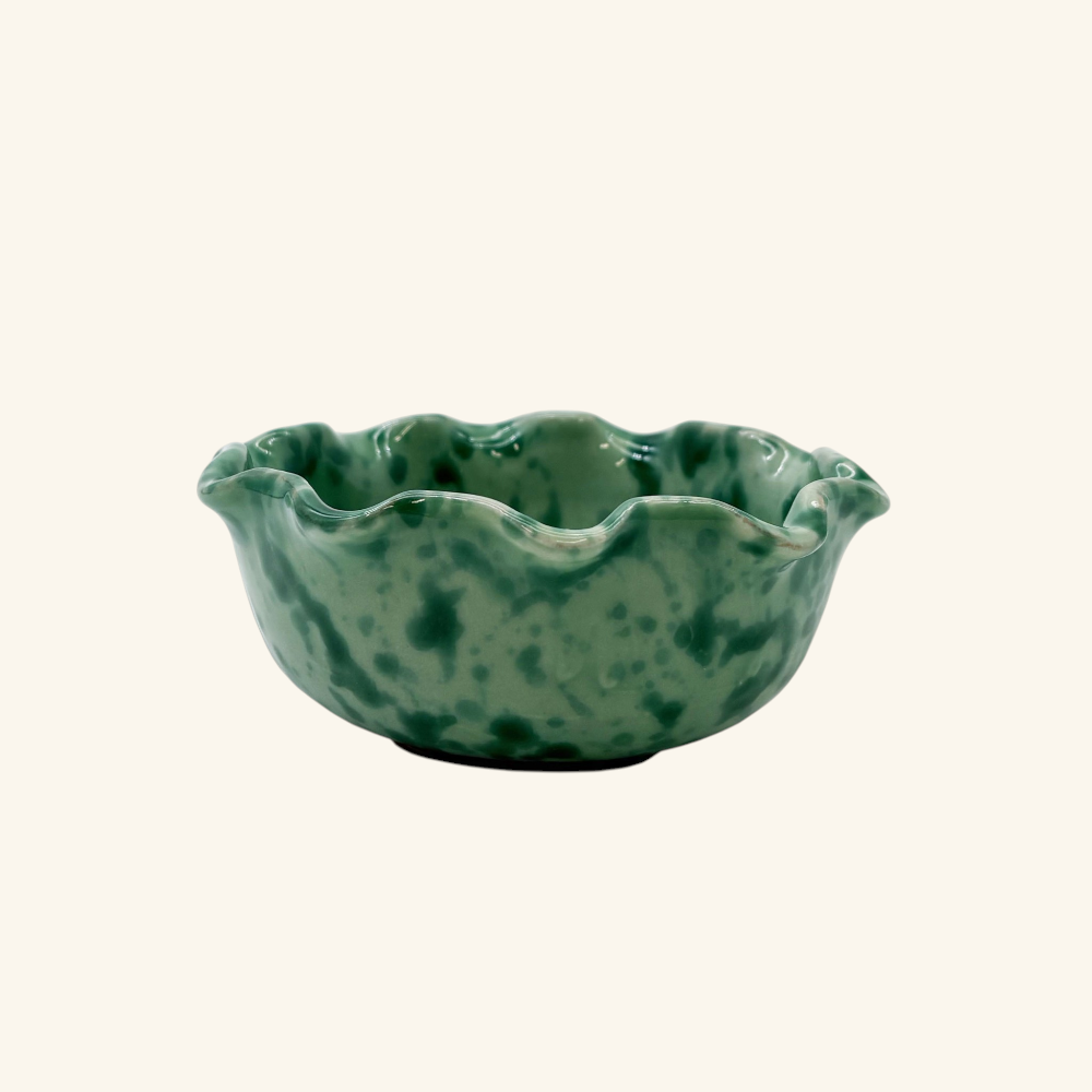 Small Scalloped Splatterware Bowl