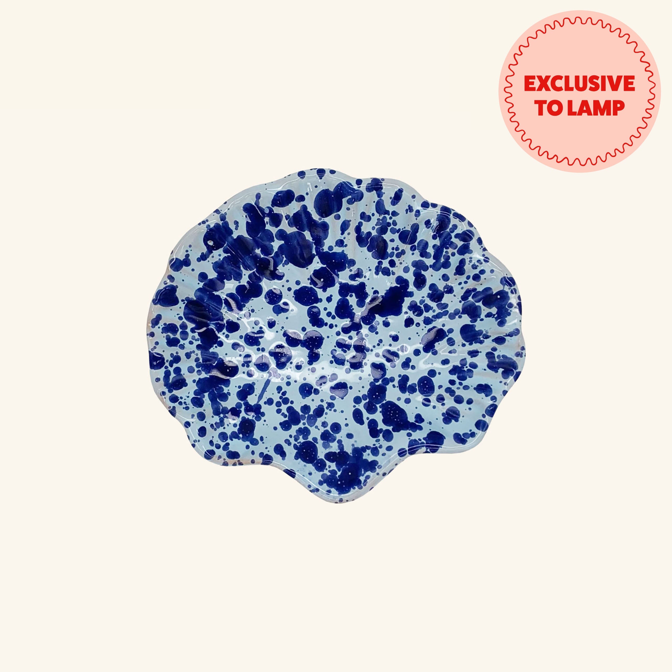 Splatterware Shell Dish