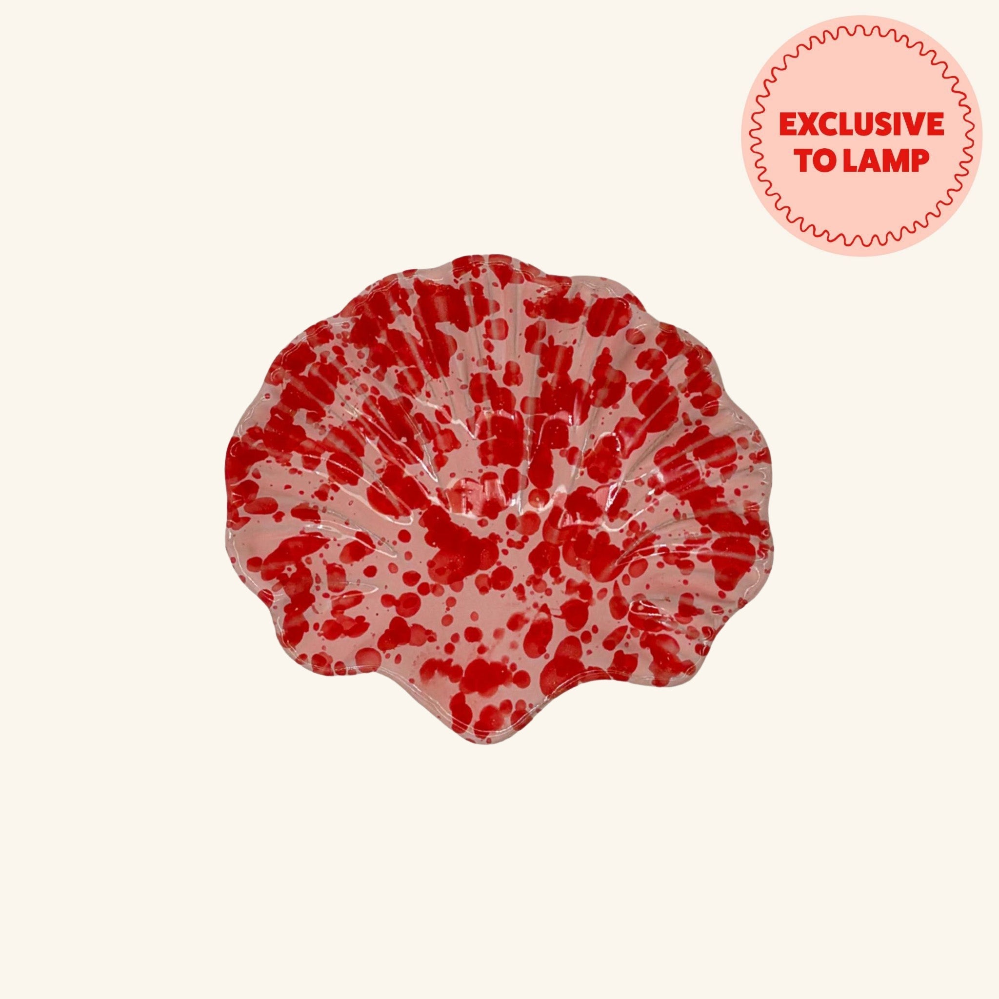 Splatterware Shell Dish