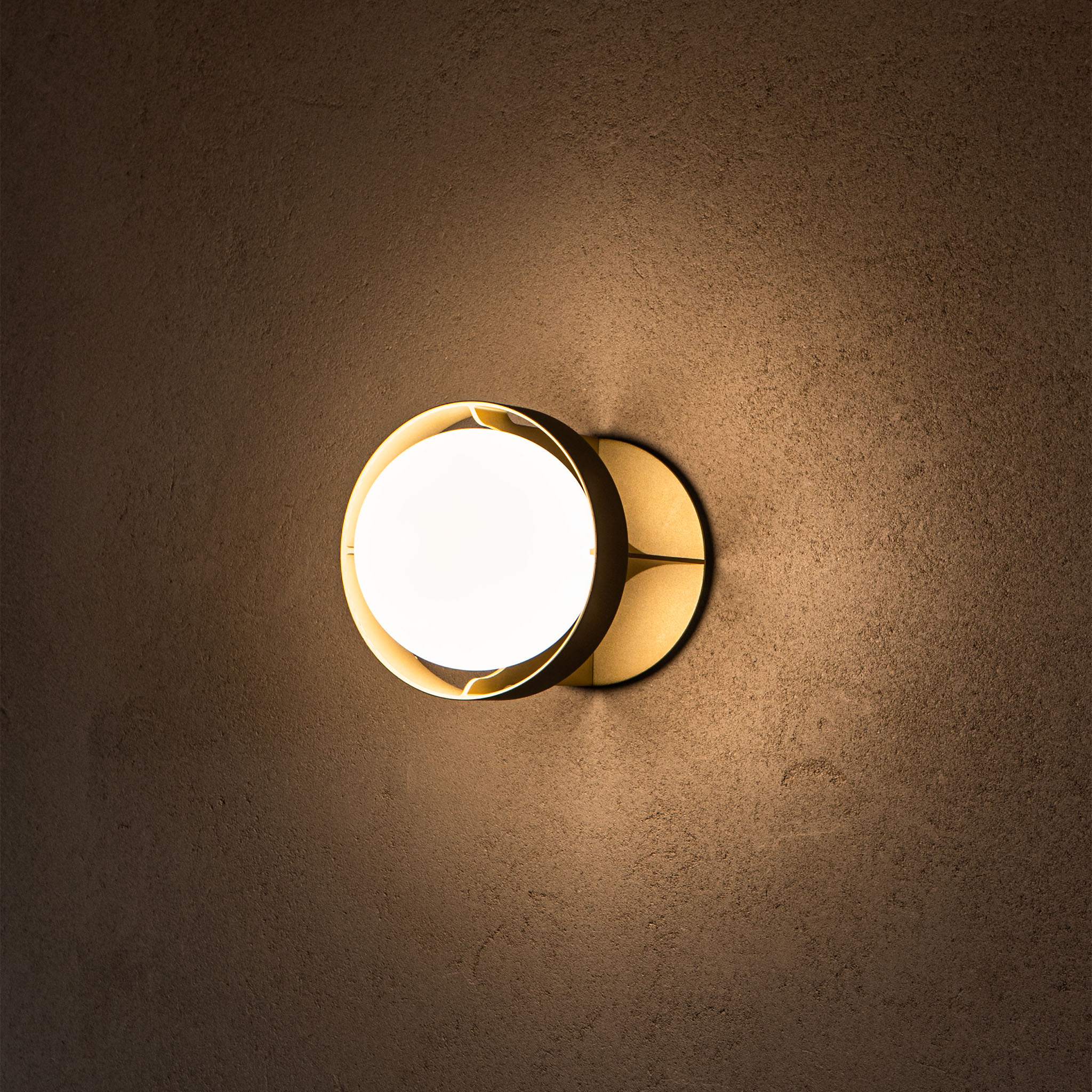 Loop Wall Light in Gold + Sphere IV