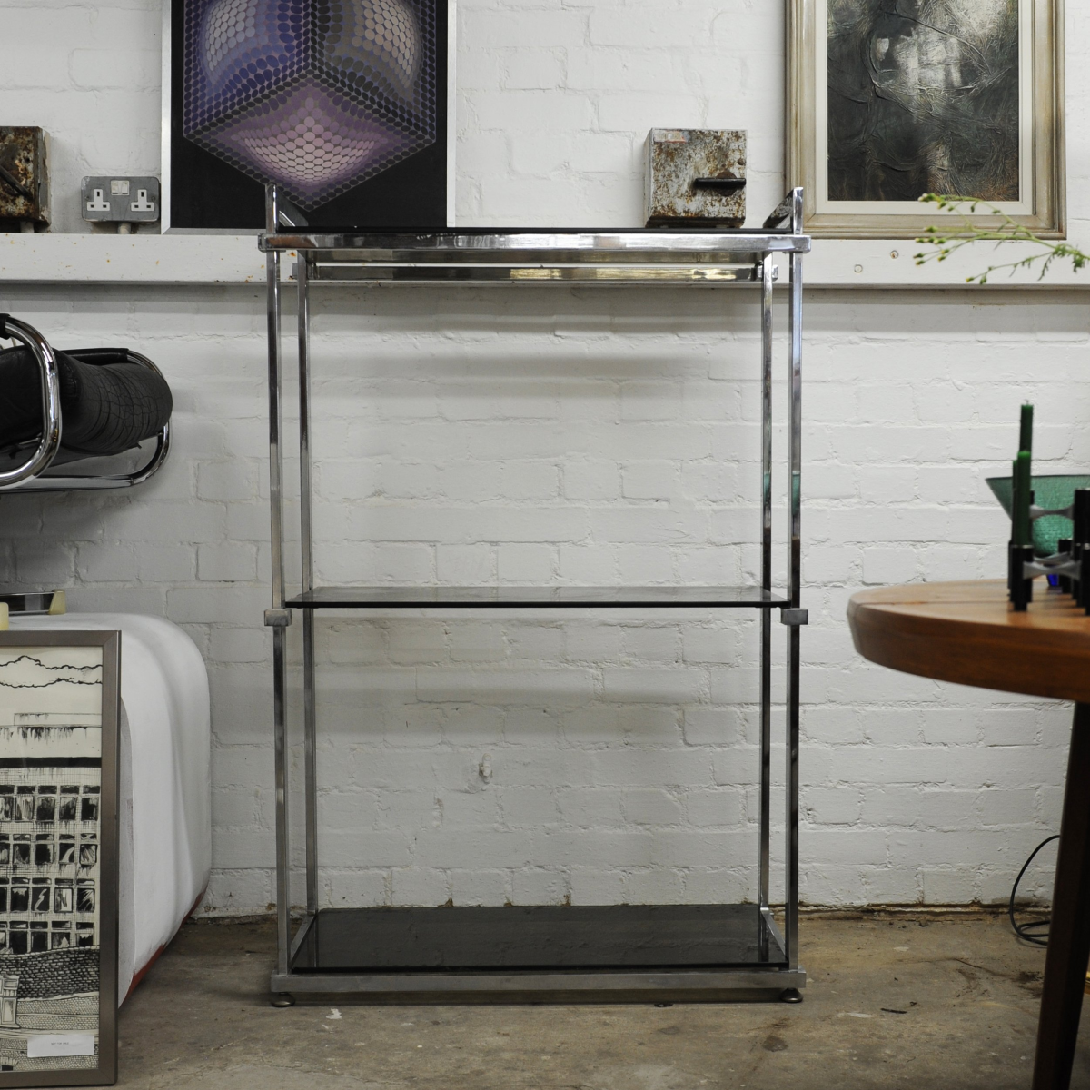 Shelving unit crafted by Tim Bates for Pieff Lisse, 1970s