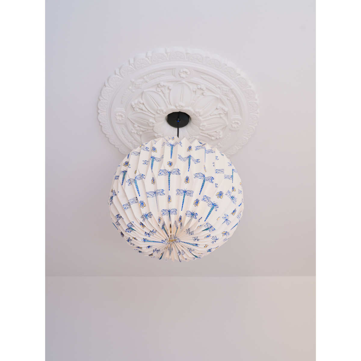 Origami Paper Lightshade Globe 'Dragonflies'