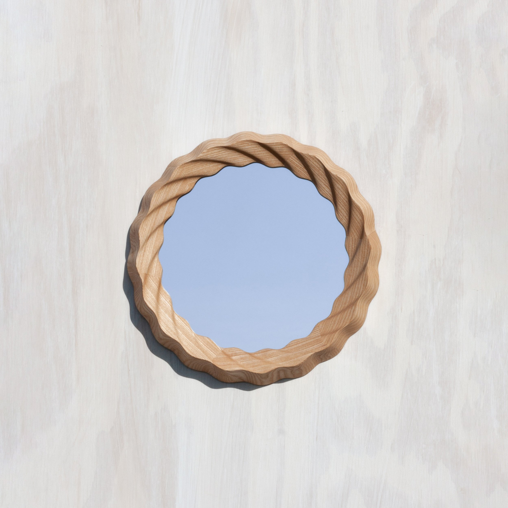 Kruller Porthole Mirror | Ash
