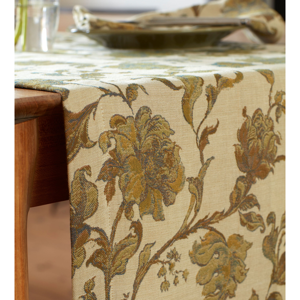 Rosie Floral Jacquard 100% Cotton Runner