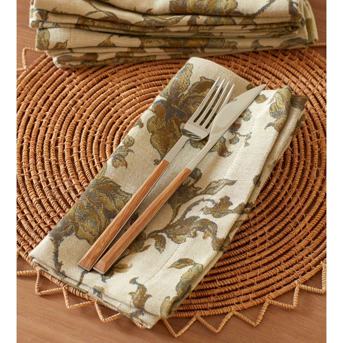 Rosie Floral Jacquard 100% Cotton Napkins