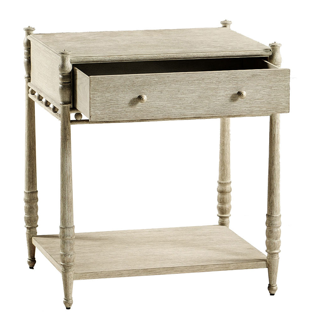 Morris Greyed Oak Bedside Table