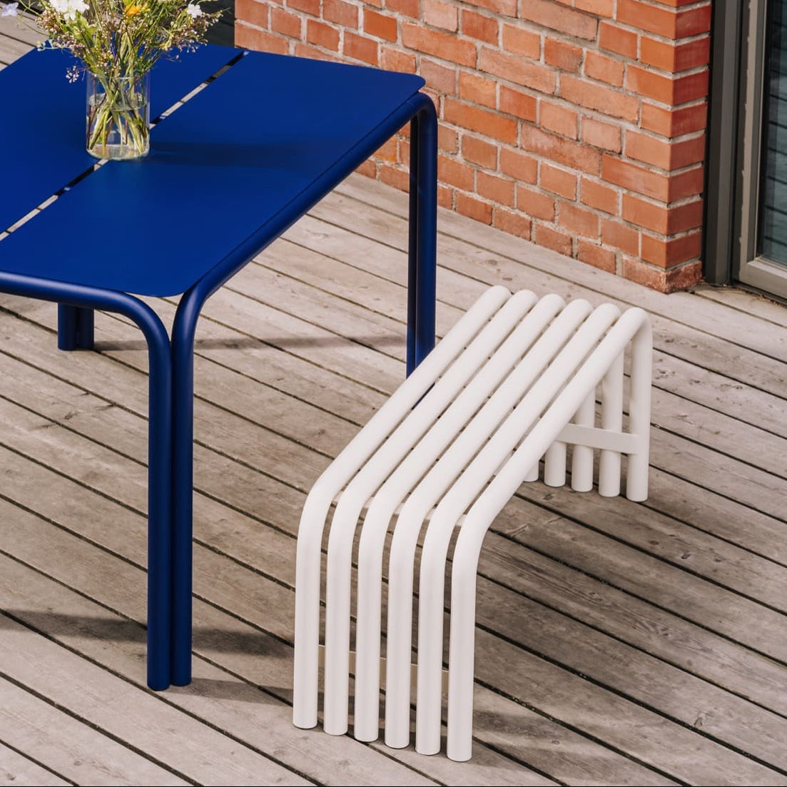 Nokk Steel Bench | Beige