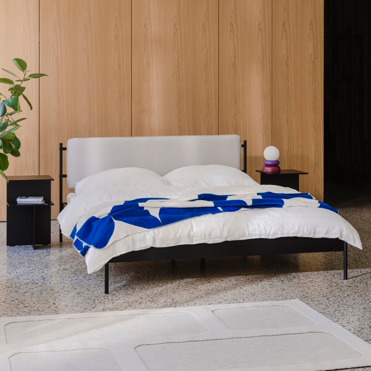 Eton Black Steel Bed