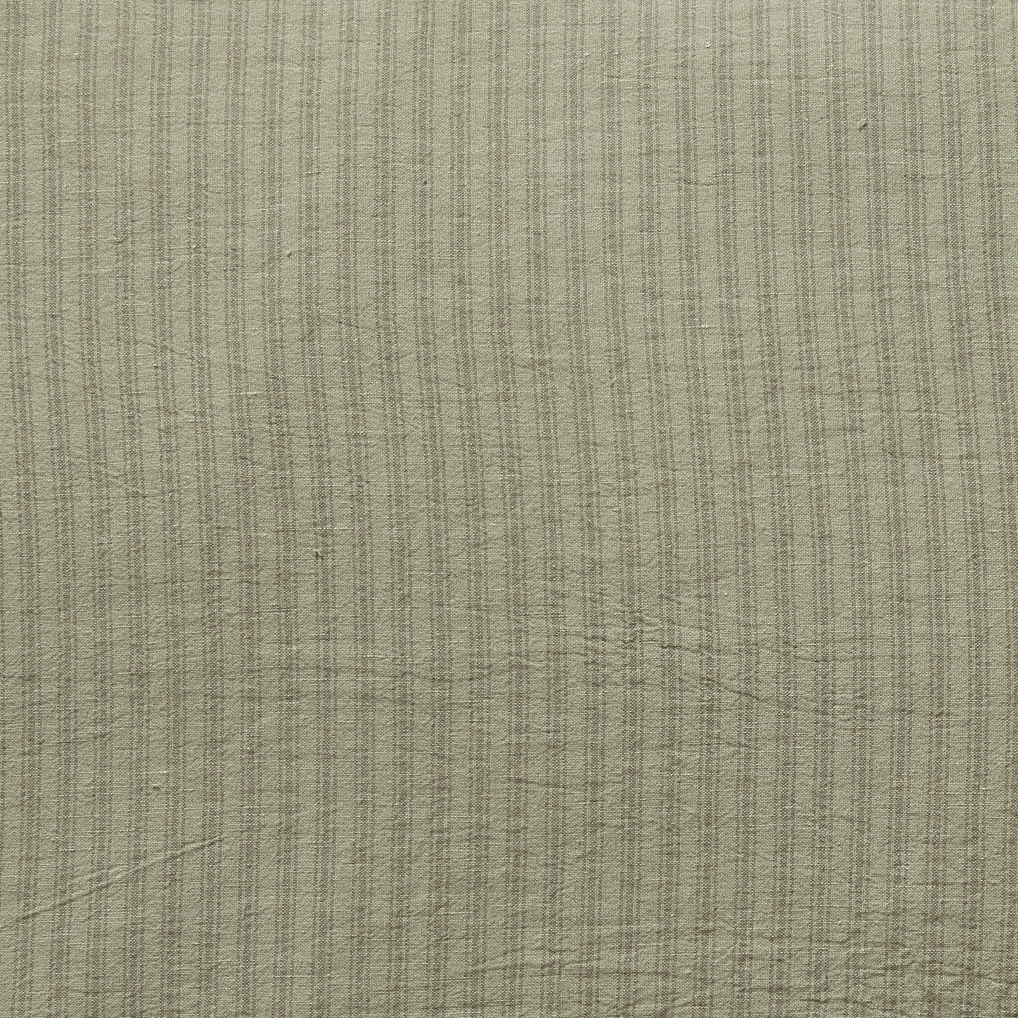 Washed Linen Cotton Ticking Stripe Pillowcase - Olive