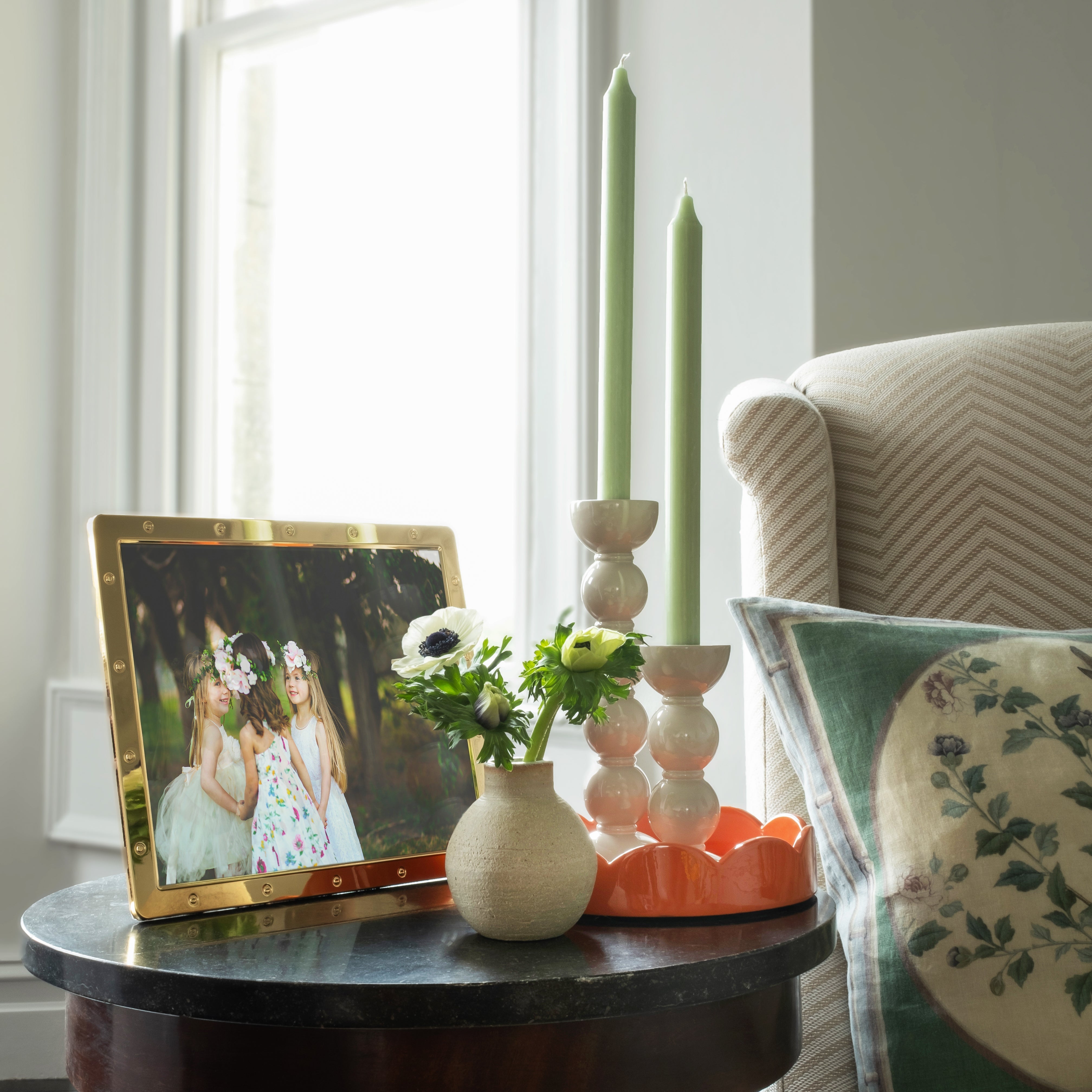 Small Round Scallop Tray | Orange