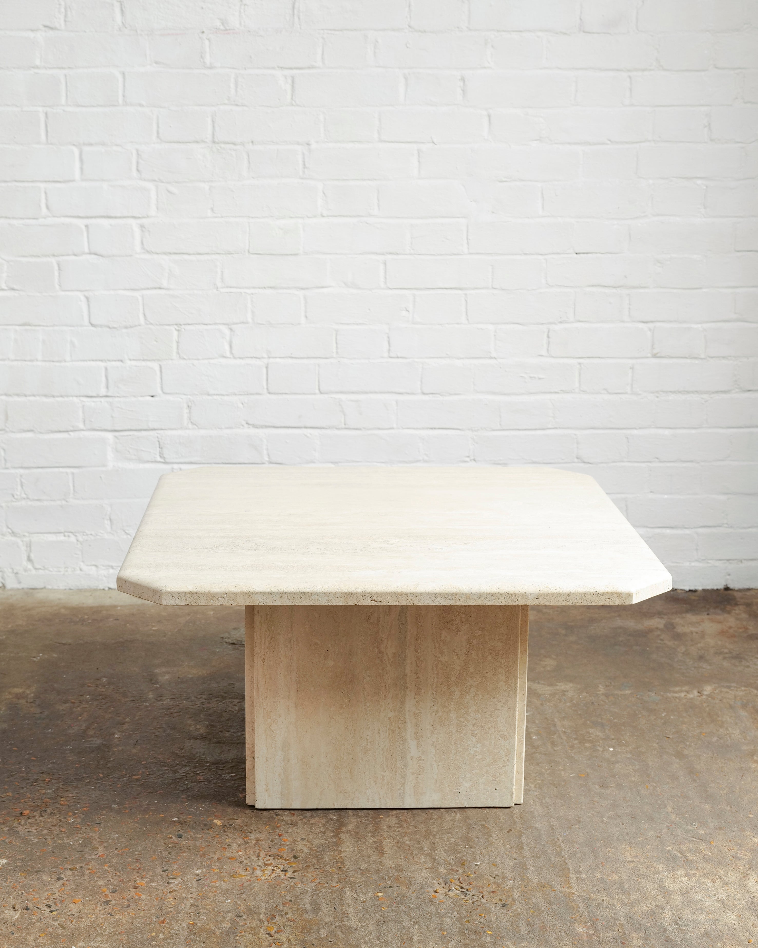 Pair Of Travertine Coffee Tables