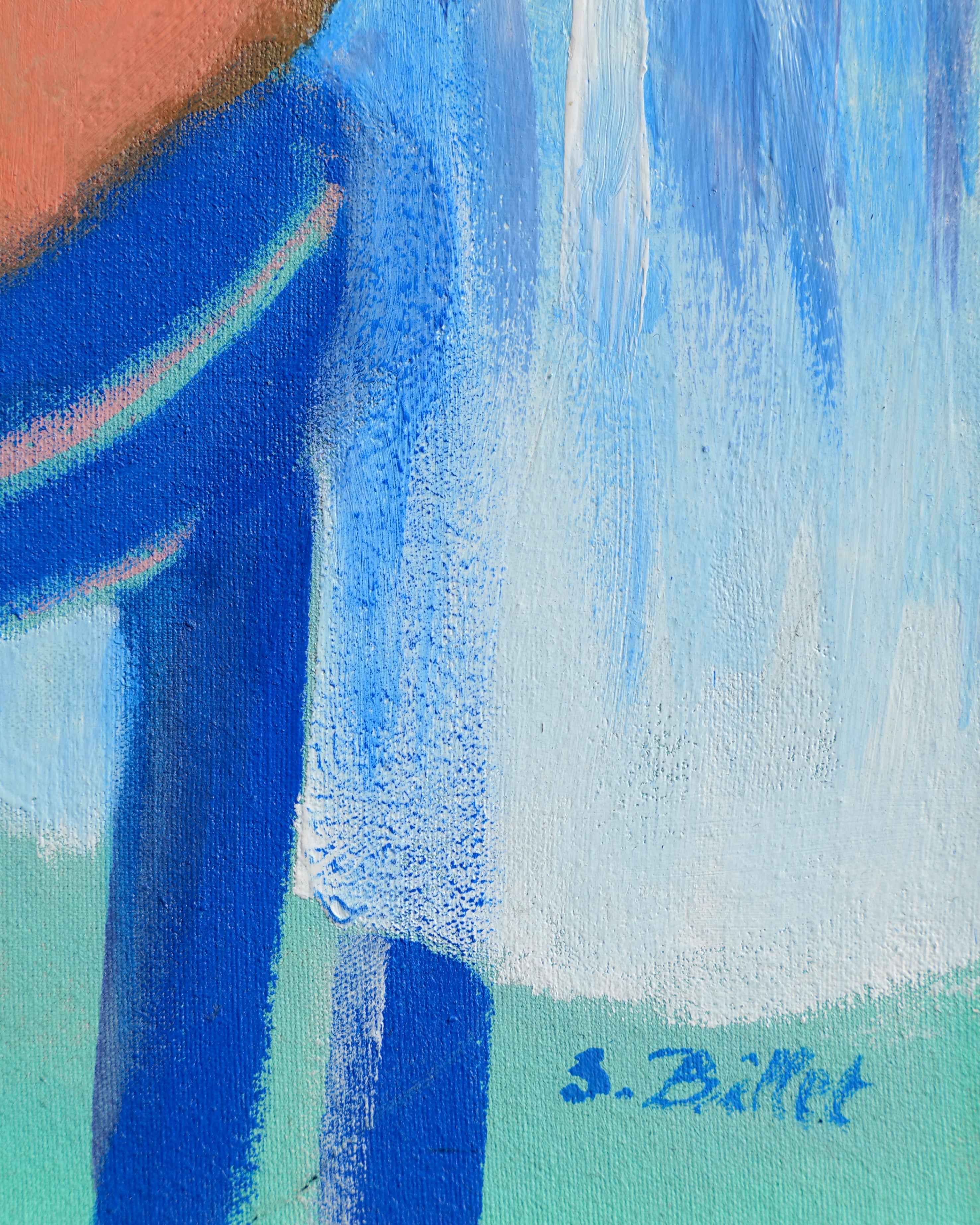 Colourful Nude Oil on Board