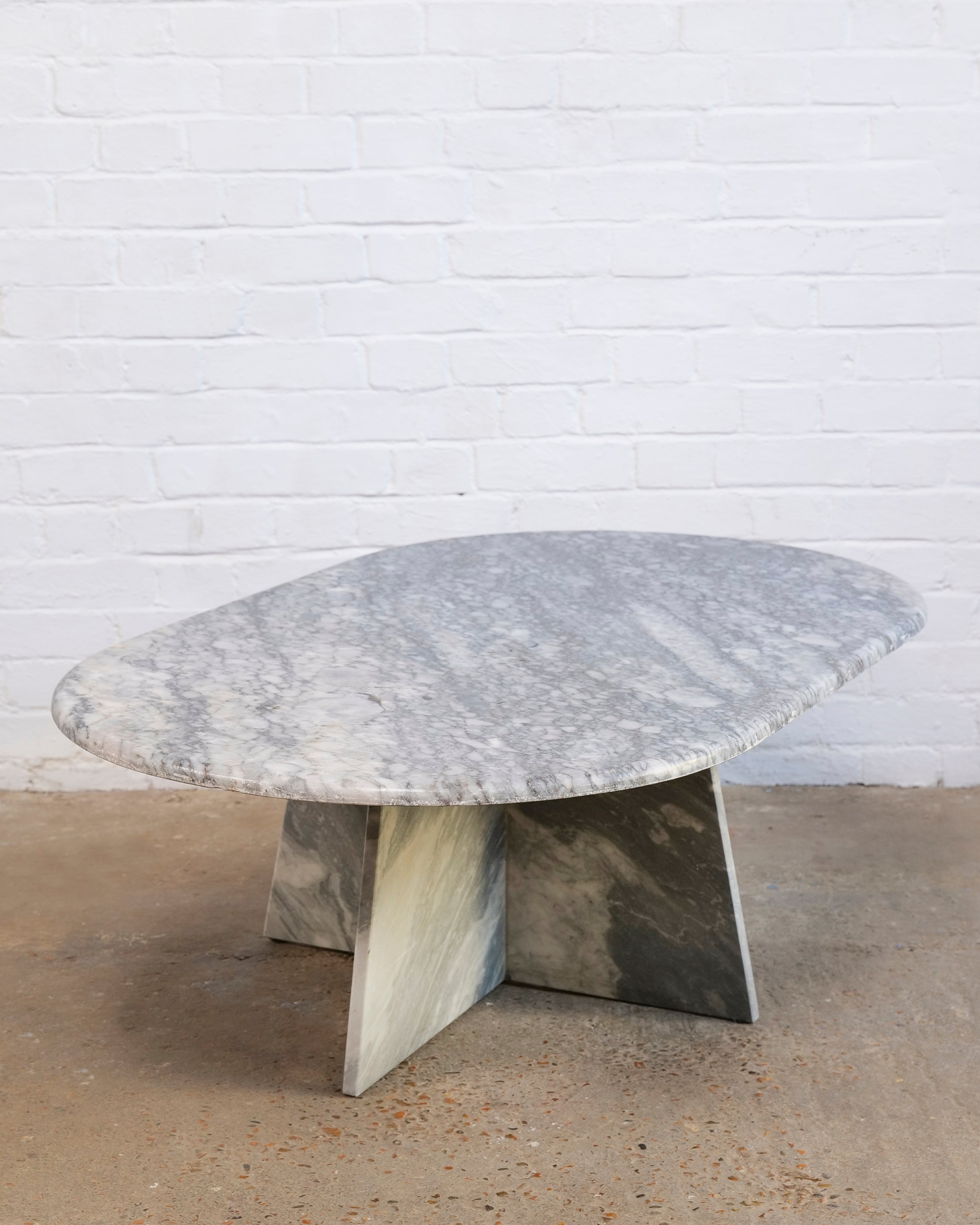 MARBLE OVAL COFFEE TABLE