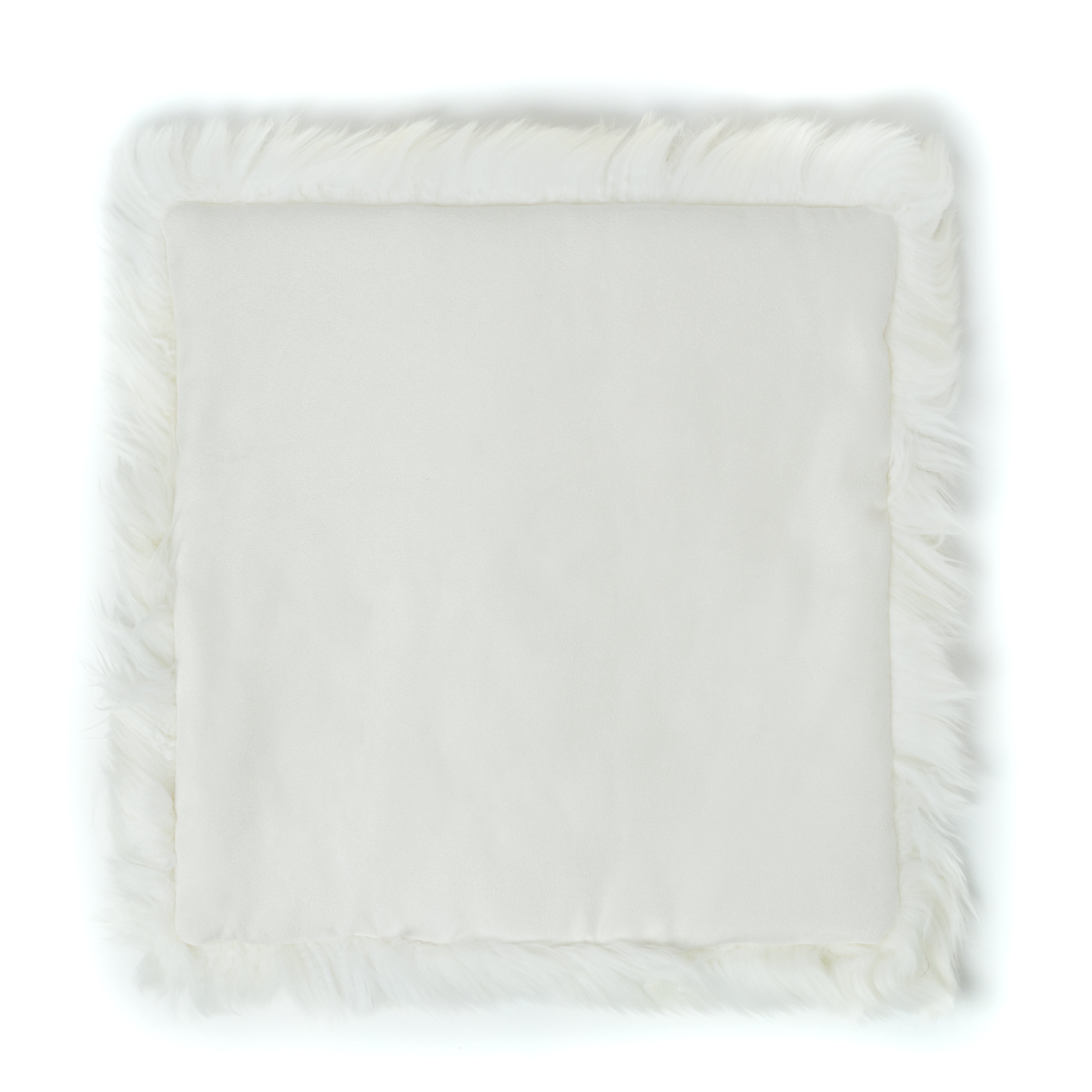 Square Sheepskin Seat Pad - Pure White