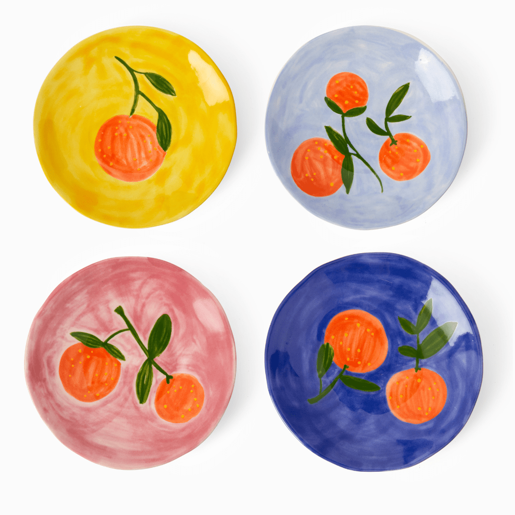 Peaches and Keen Plates | Set of 4
