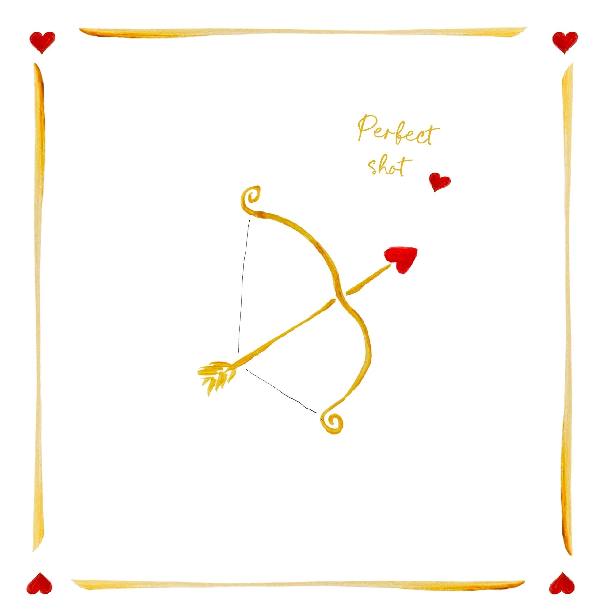 Ace of my Heart / Perfect Shot - Set of Two Linen Napkins