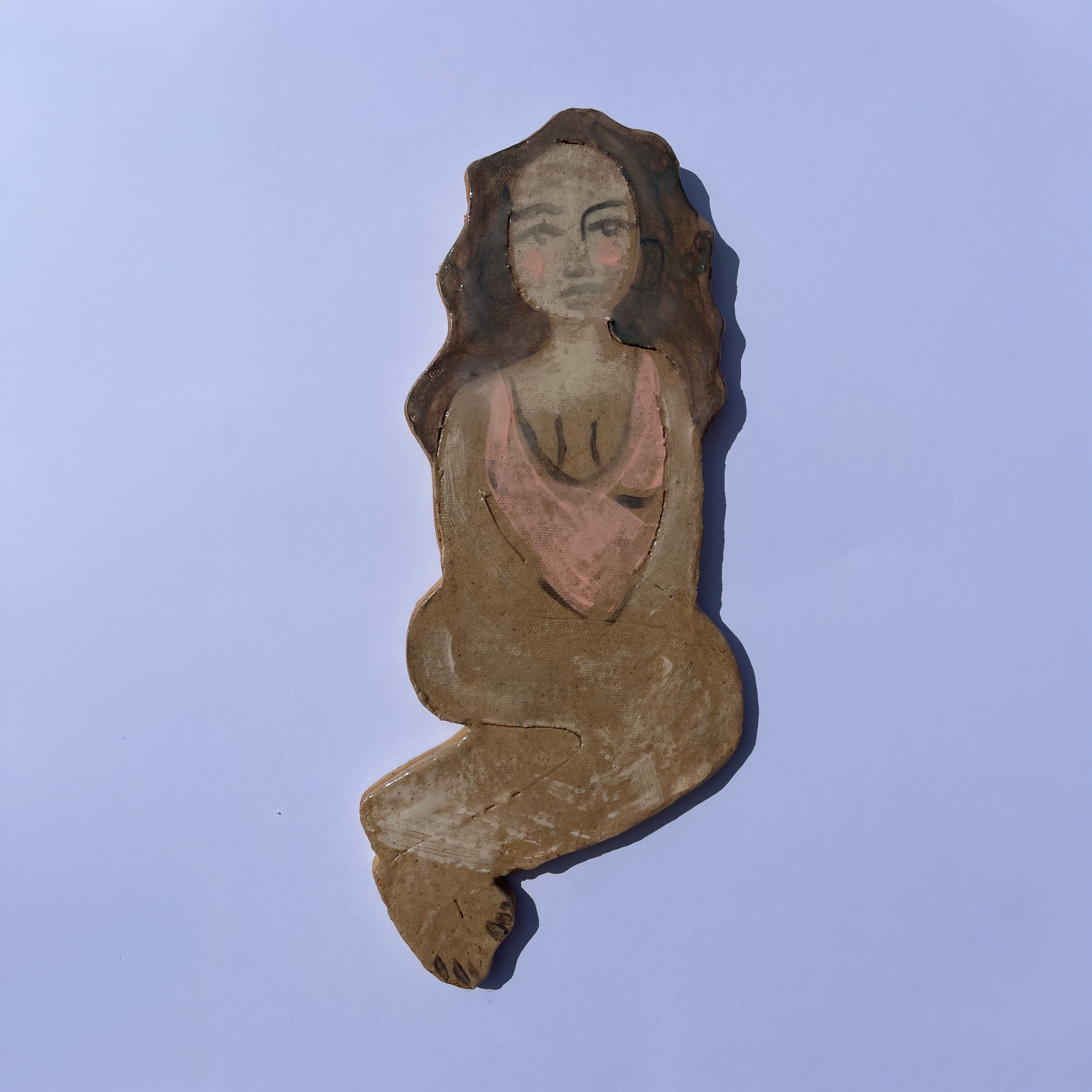 Pinkbathingsuit Ceramic Wall Hanging