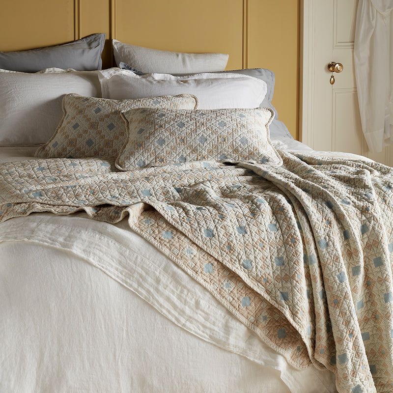 Pippa Patchwork 100% Cotton Quilted Cushion Cover