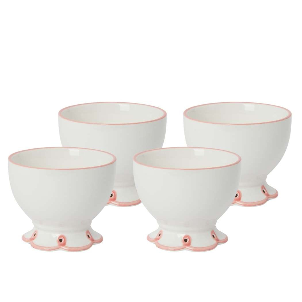 Pretty In Pink Scalloped Nibbles Bowl | Set of 4