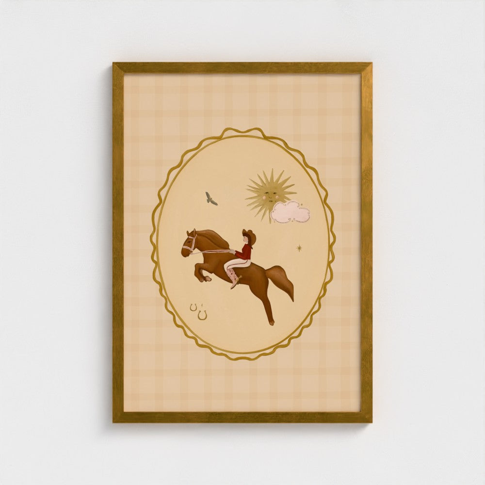 Cowgirl Cameo Art Print