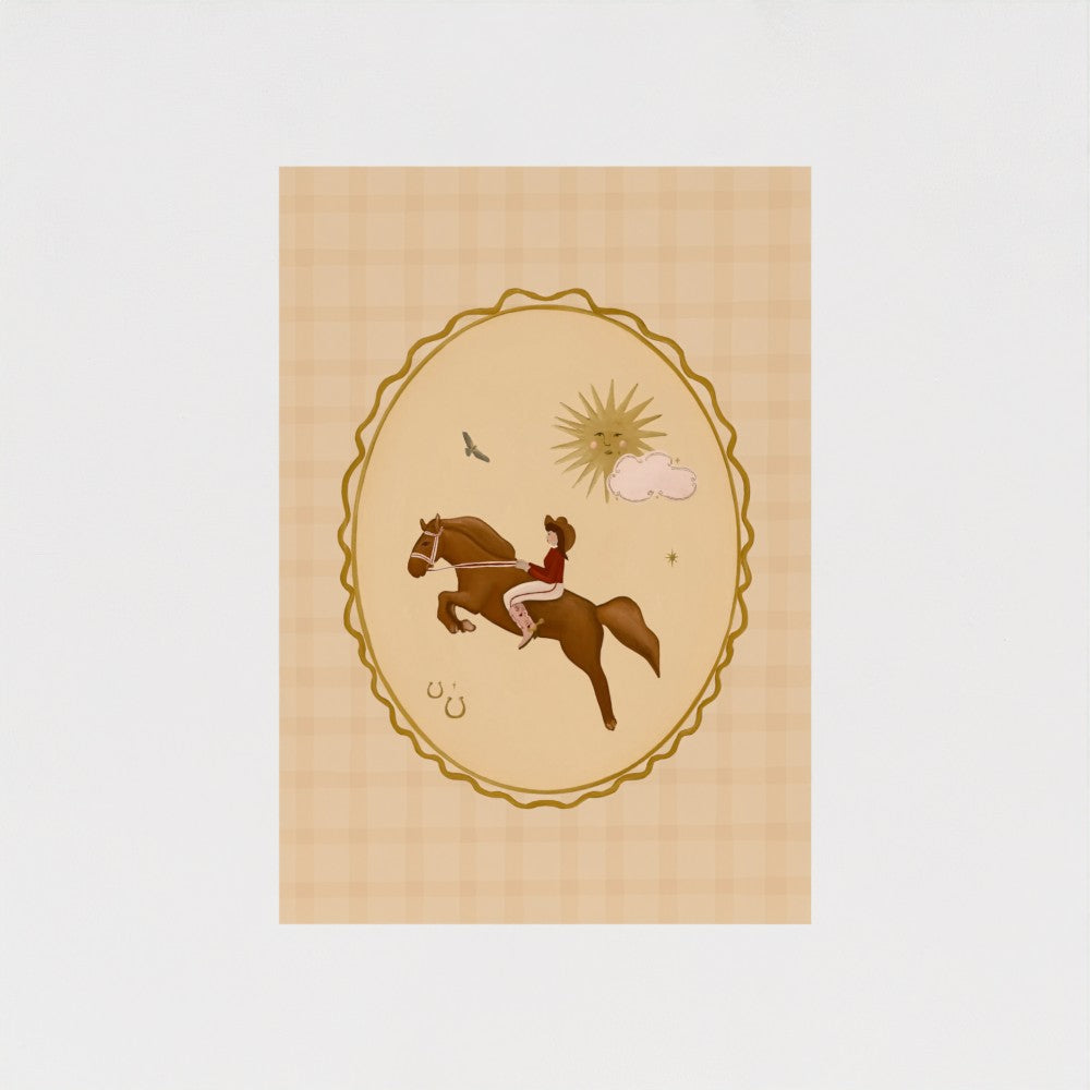 Cowgirl Cameo Art Print