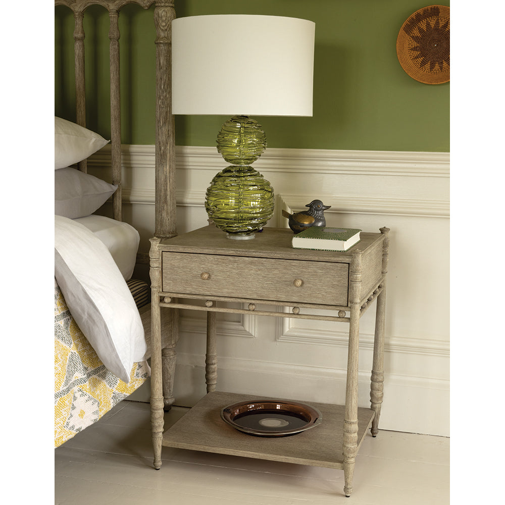 Morris Greyed Oak Bedside Table