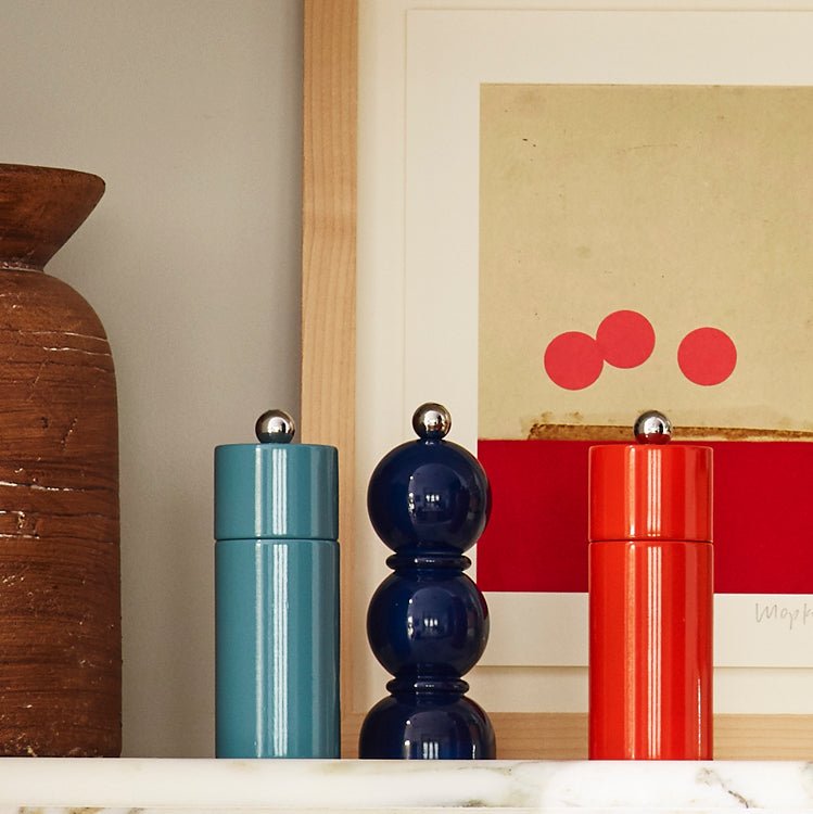 Red Mini Column Salt or Pepper Mill