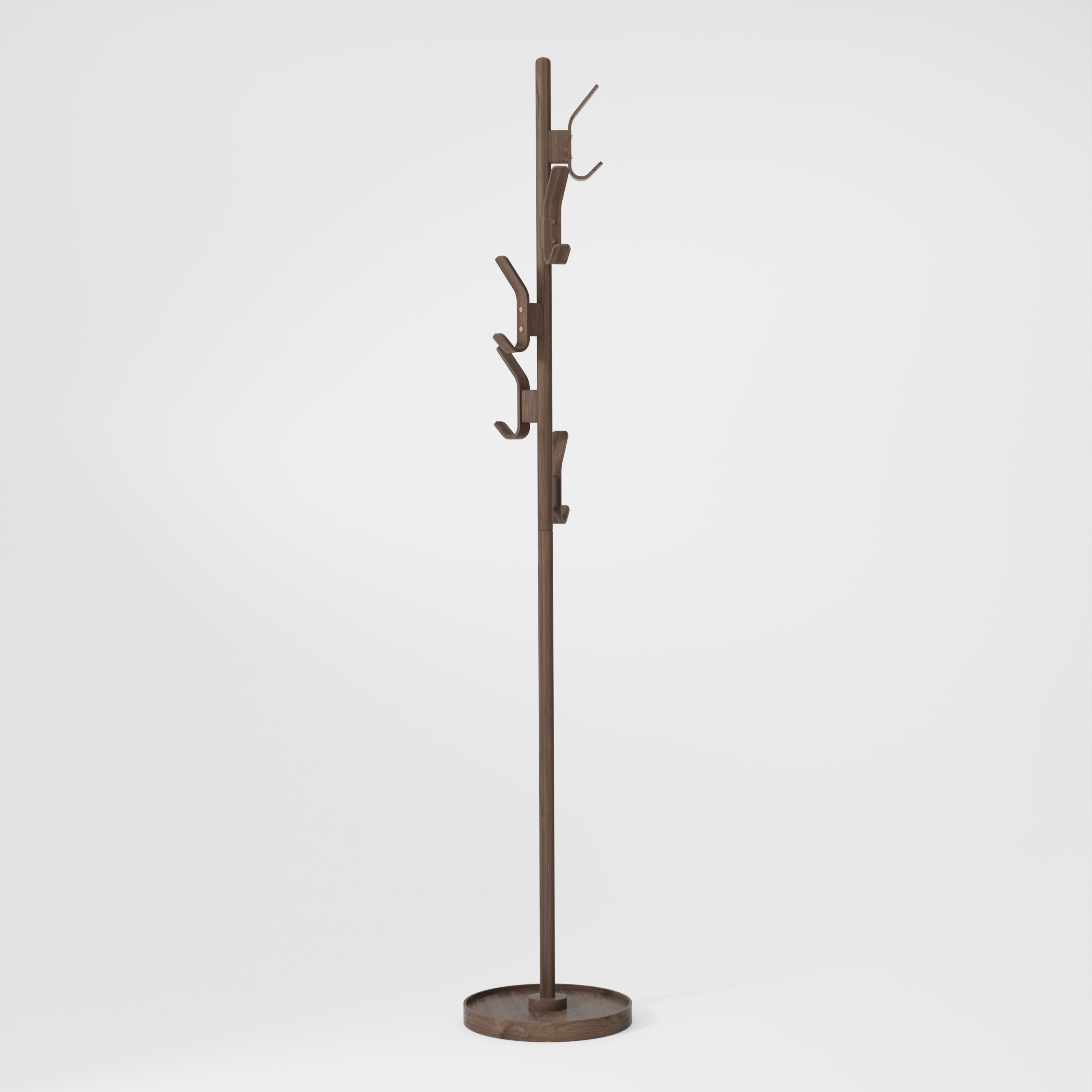 Right Hook Coat Stand - Walnut