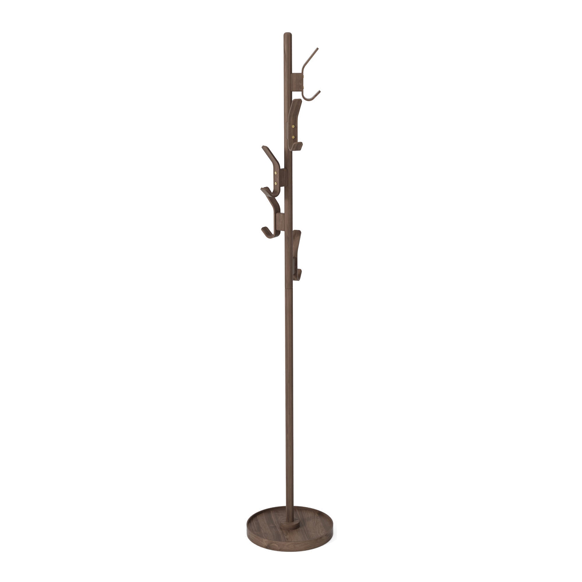 Right Hook Coat Stand - Walnut