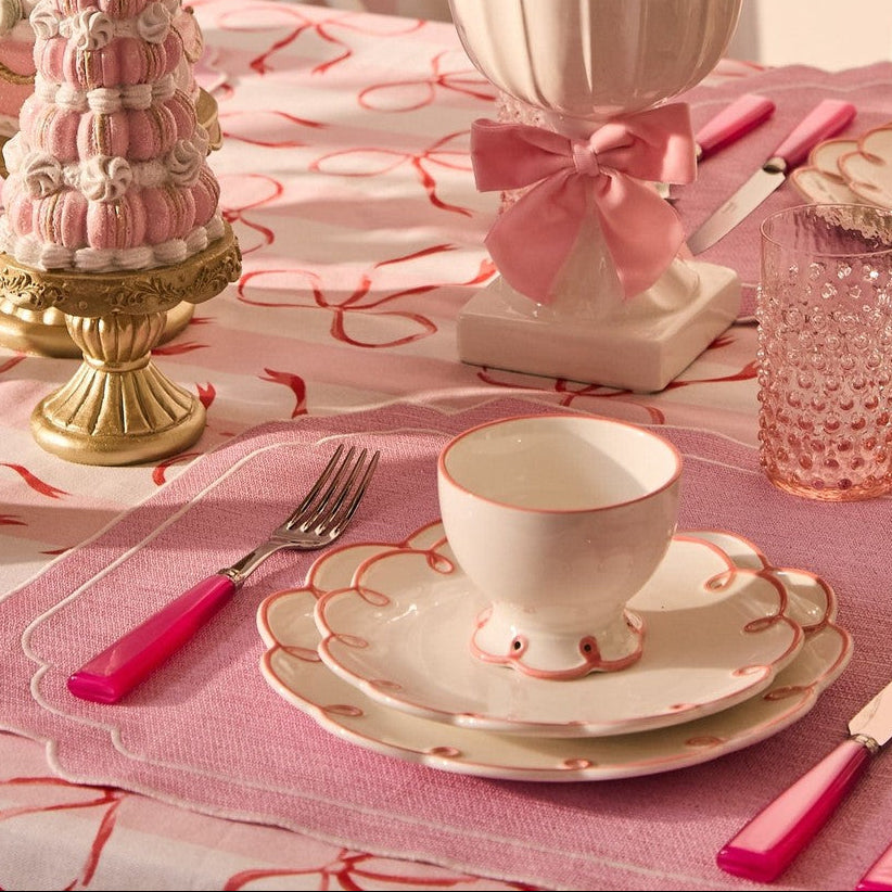 Pretty In Pink Scalloped Nibbles Bowl | Set of 4