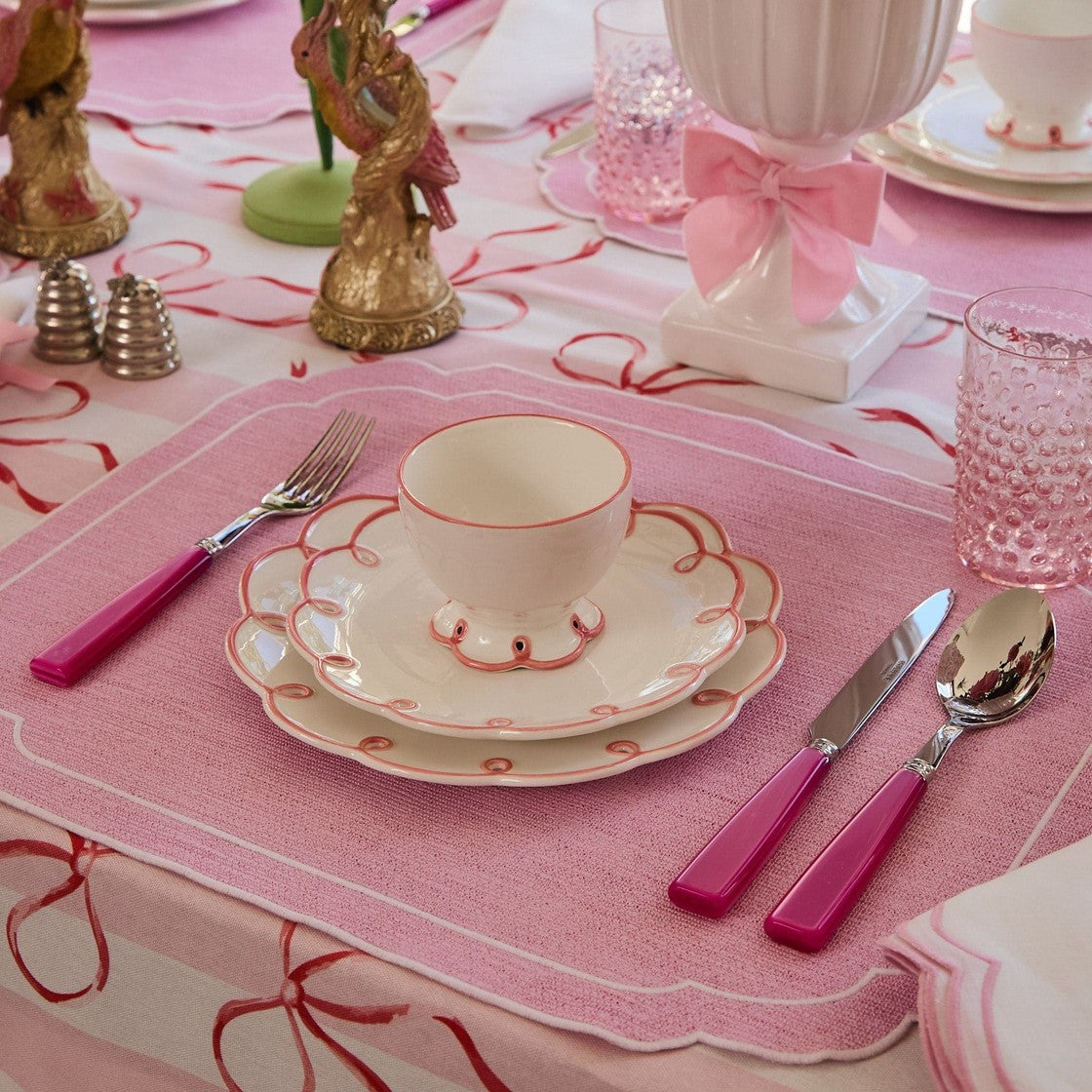 Pretty In Pink Scalloped Nibbles Bowl | Set of 4
