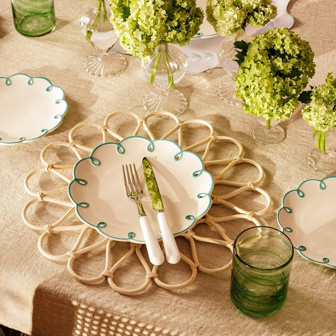 Sky Blue Scalloped Side Plates | Set of 4
