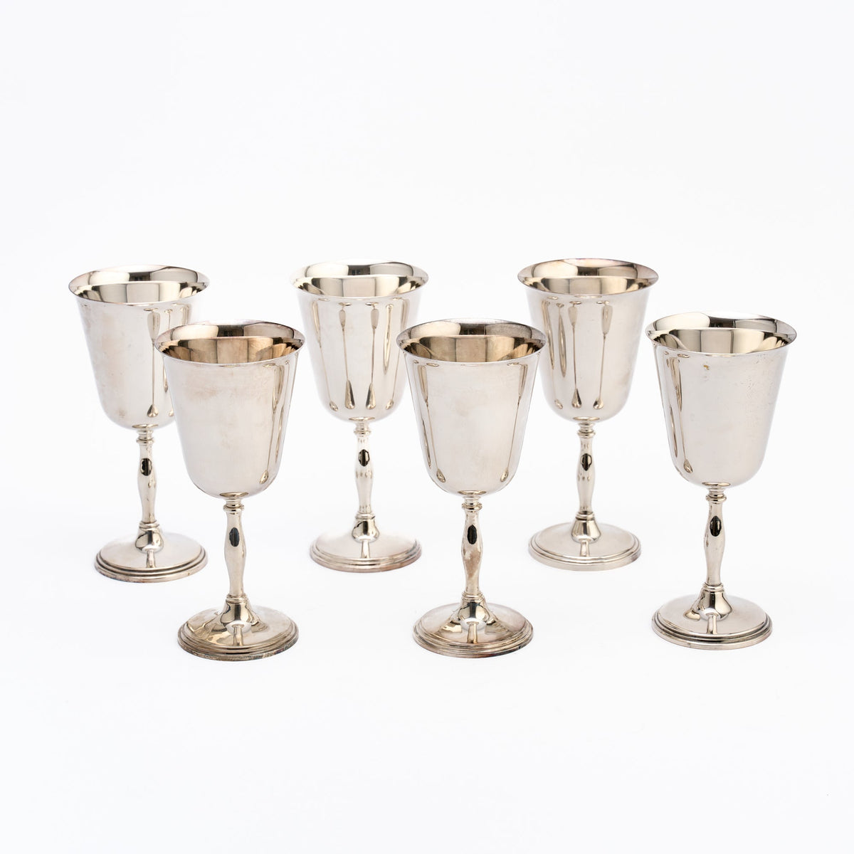 6 Silver-Plated Goblets