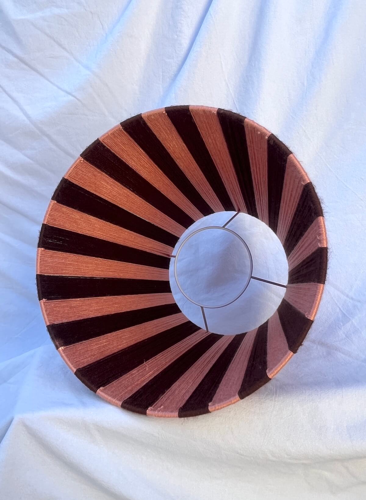 Cocoa & Plaster Pink Striped Yarn Drum Lampshade