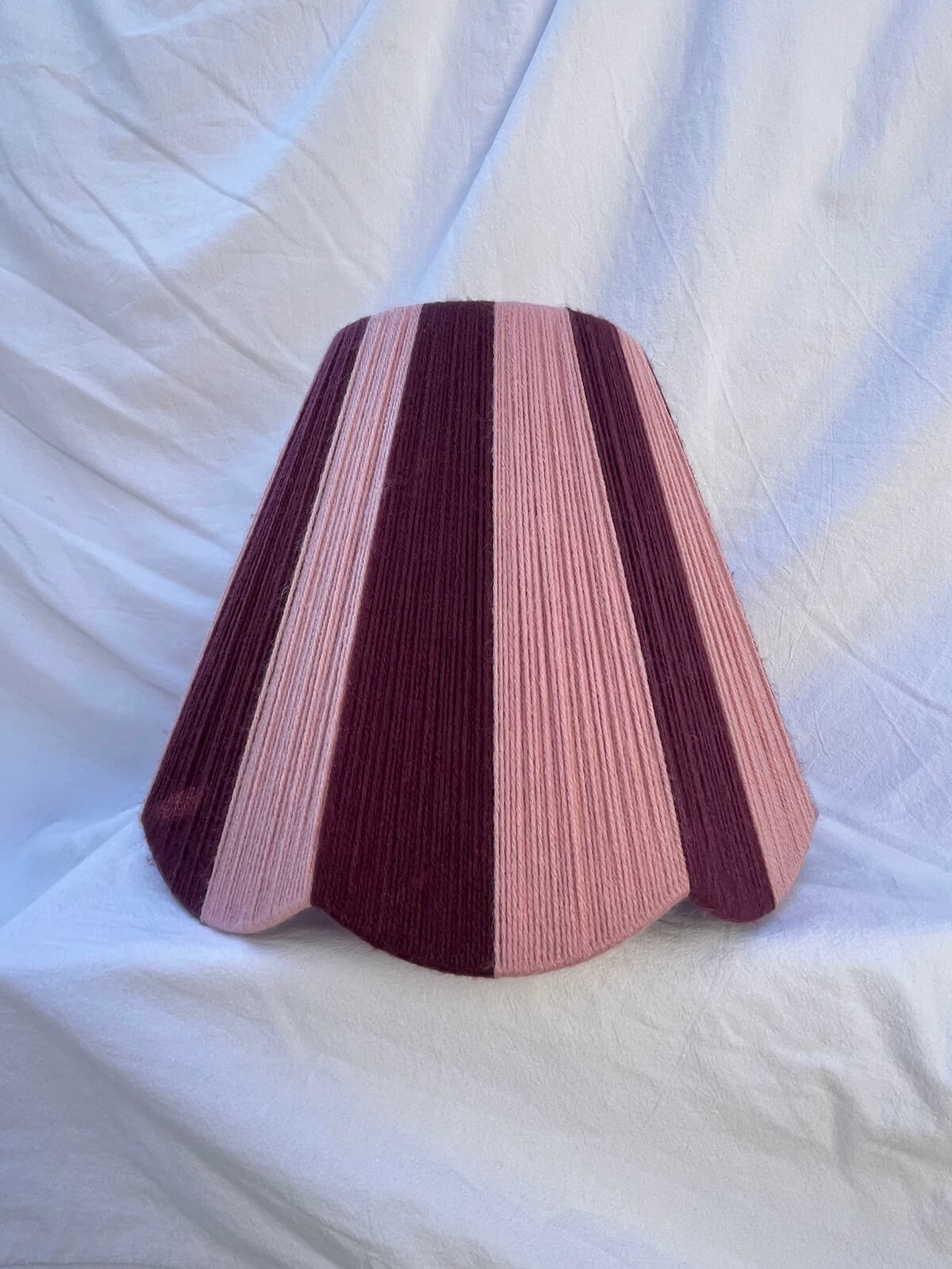 Mulberry & Peony Pink Scallop Yarn Lampshade