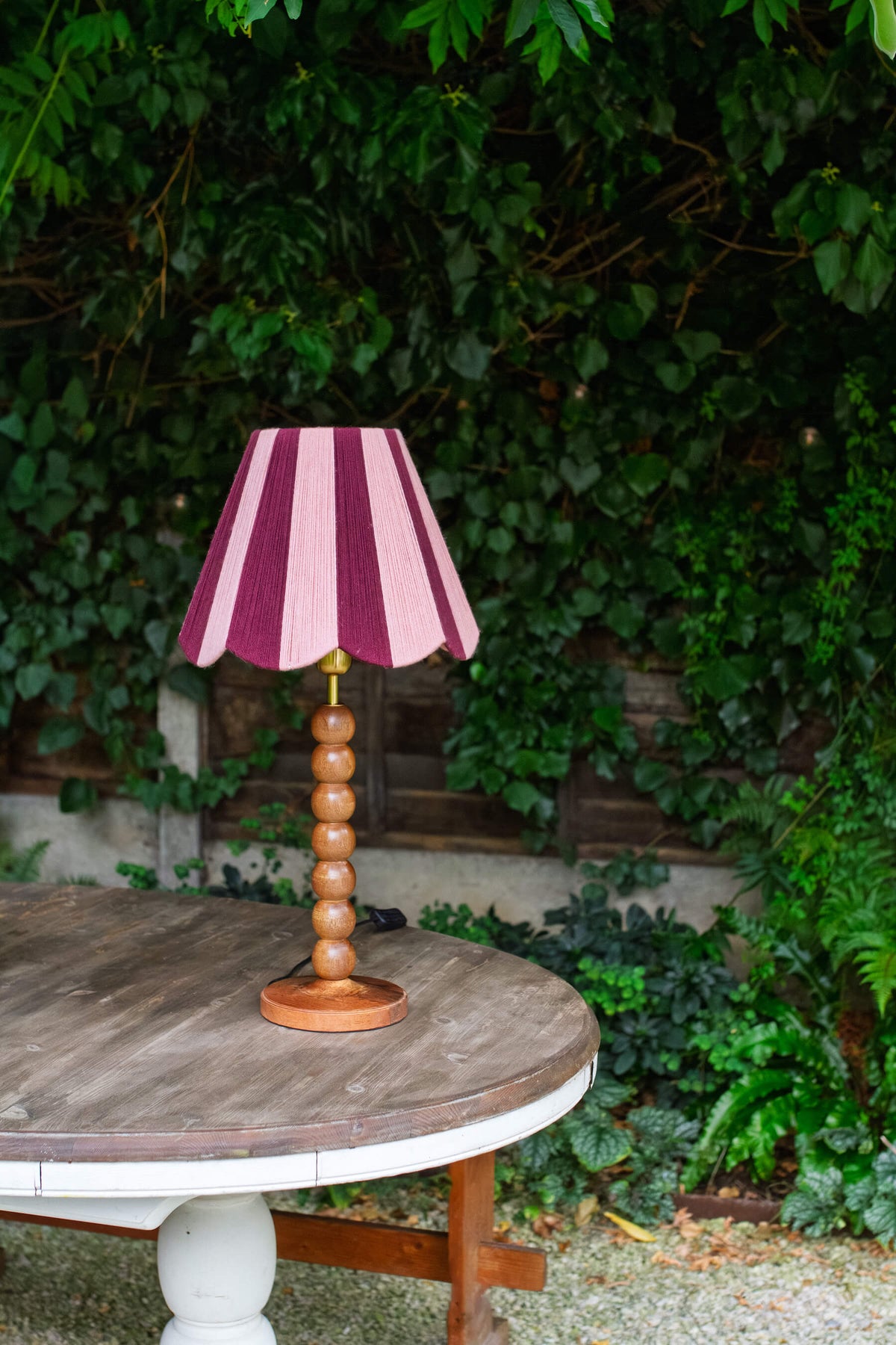Mulberry & Peony Pink Scallop Yarn Lampshade
