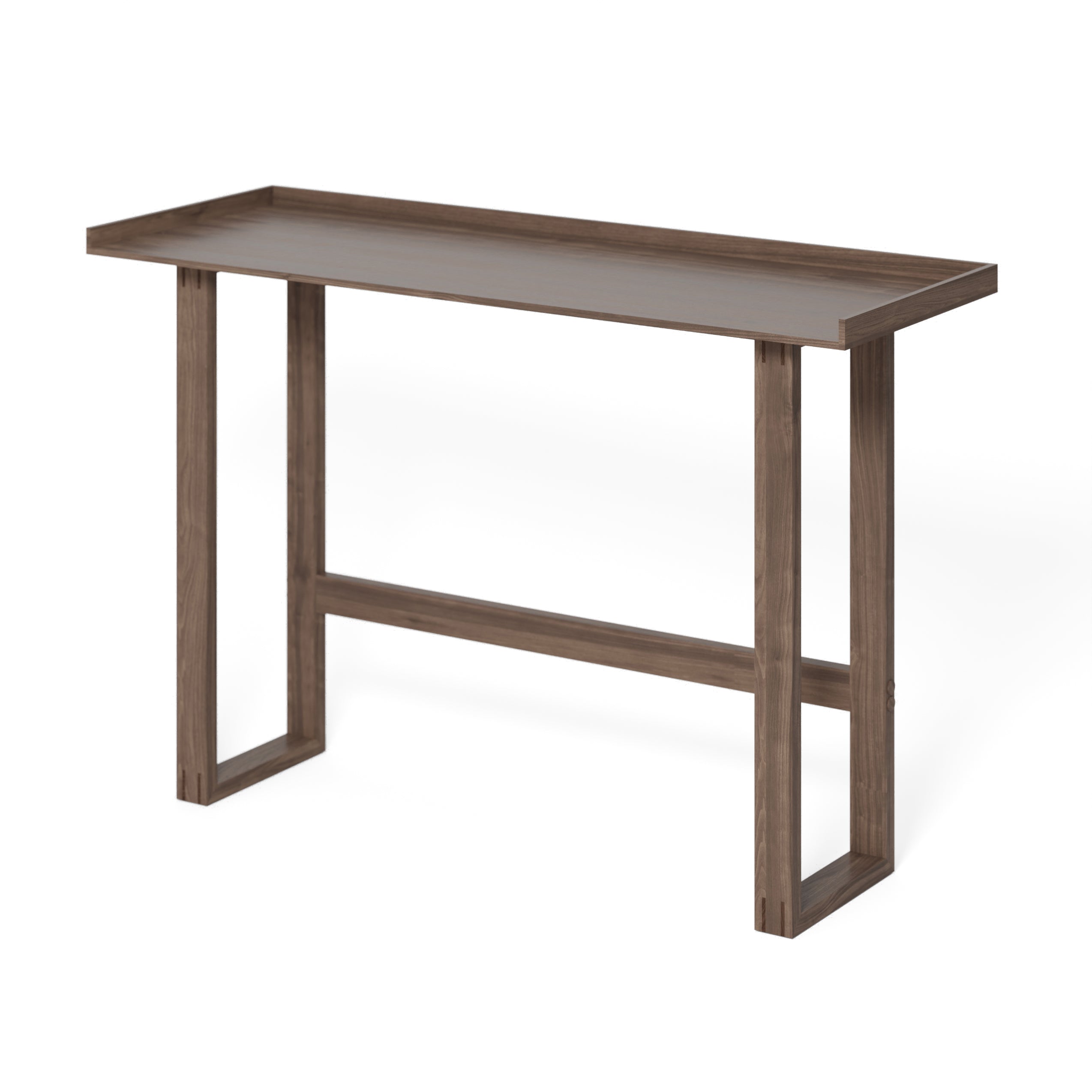 Slim Laptop Writing Table - Walnut