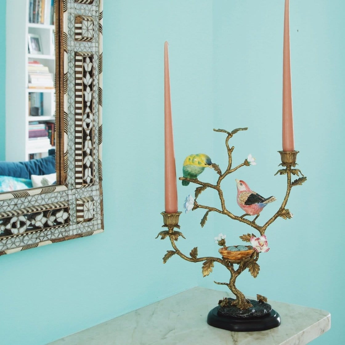 Sweet Tweets Candle Holder Centerpiece