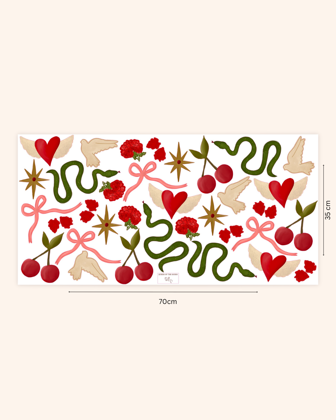 Fabric Wall Stickers - "Sweet like Cherries"