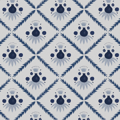 Pome Wallpaper Sample, Oxford Blue
