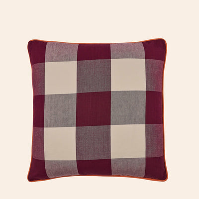 Cosmos Check Cushion | Fig