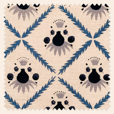 Pome Linen, Oxford Blue, Sample