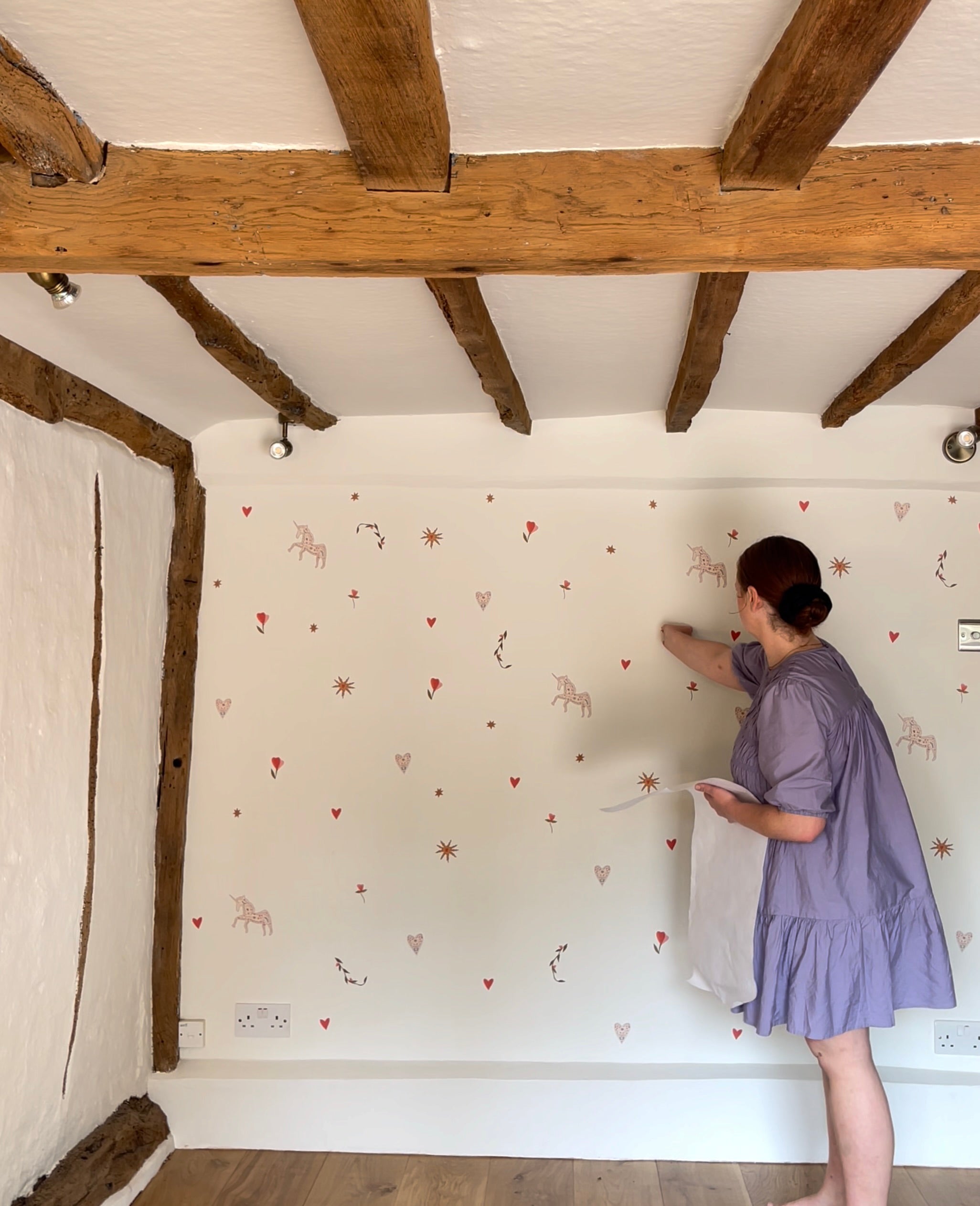 Fabric Wall Stickers - "Unicorn Garden"